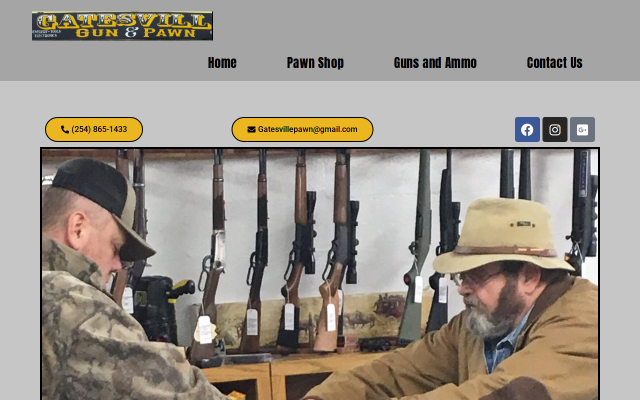 Gatesville Gun & Pawn website preview