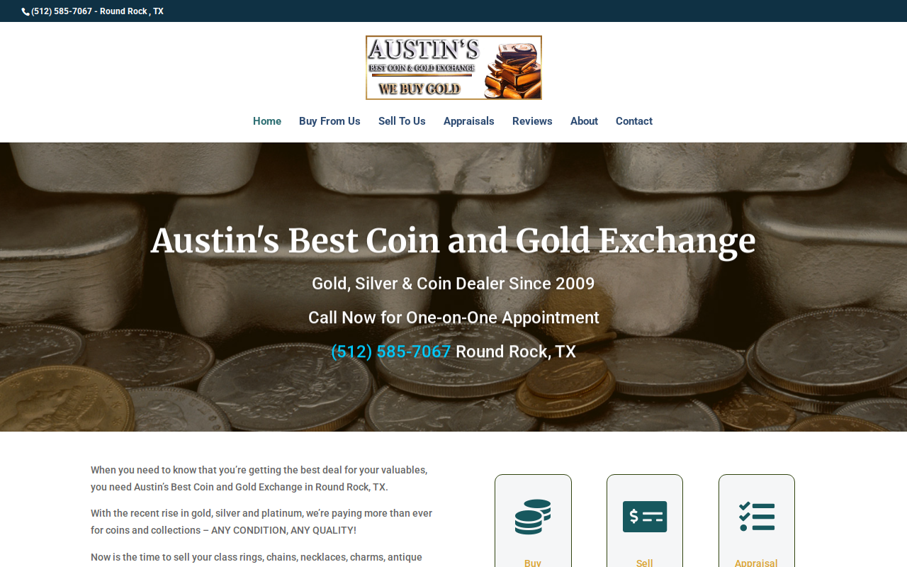 Austin's Best Coin & Gold Exchange website preview