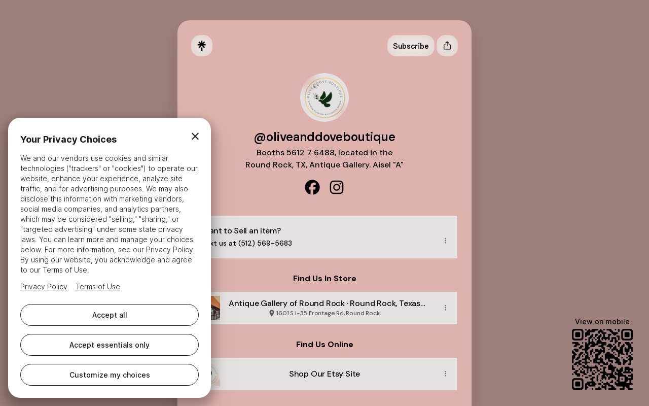 Olive & Dove Boutique website preview