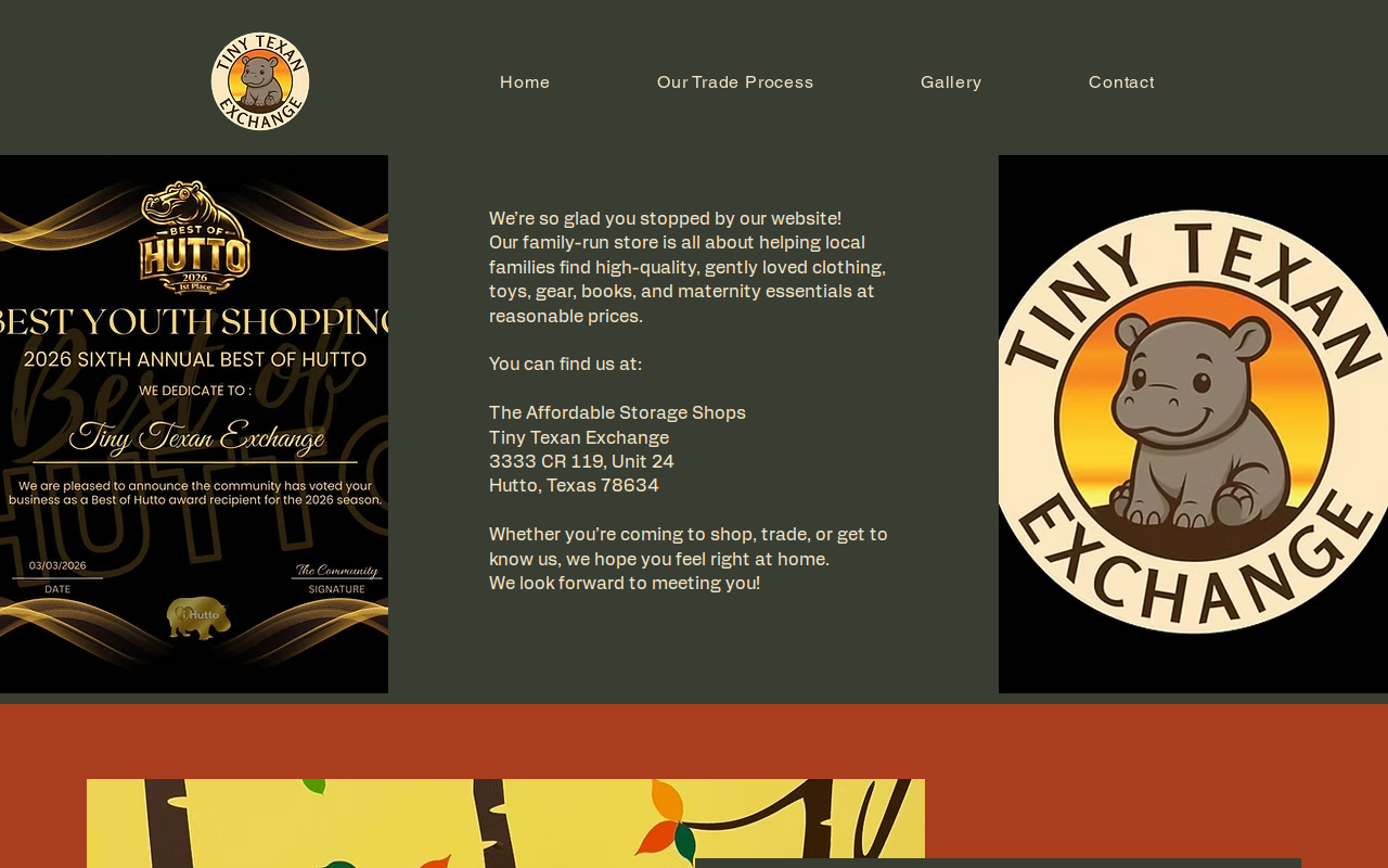 Tiny Texan Exchange website preview