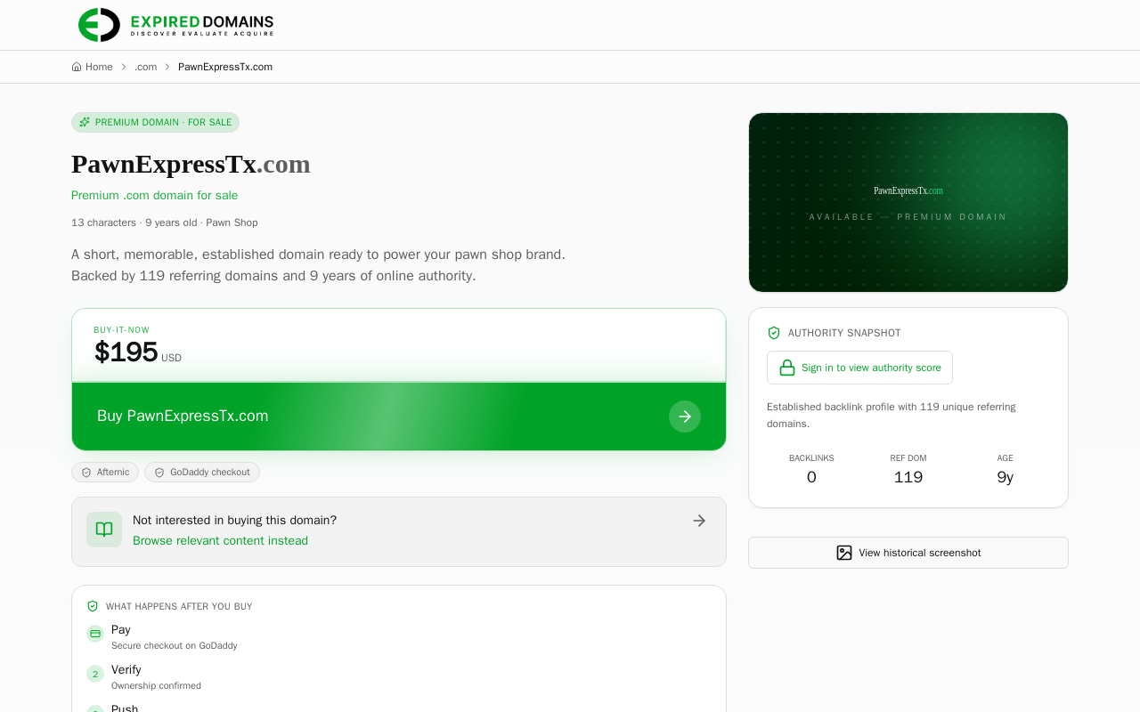 Pawn Express website preview