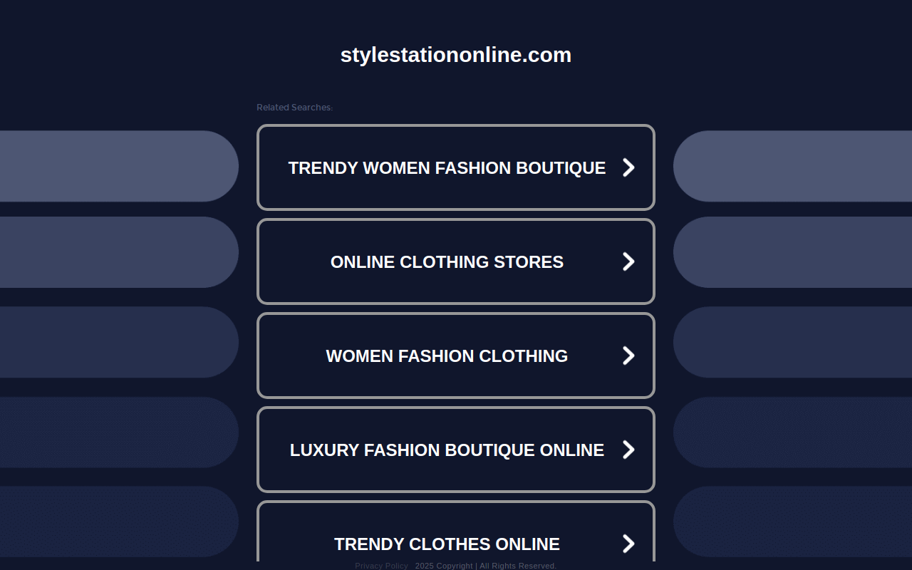 Style Station Vintage Clothing website preview