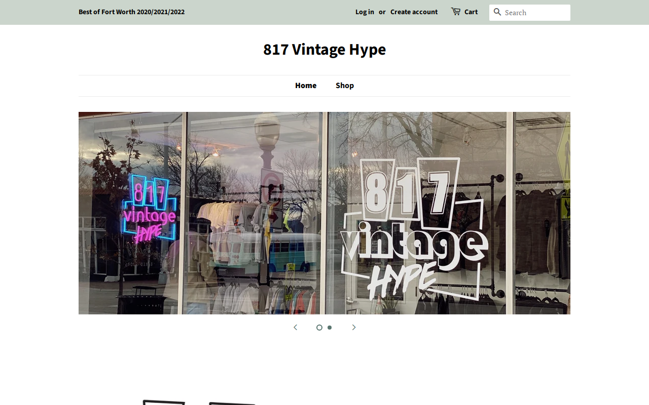 817 Vintage Hype website preview
