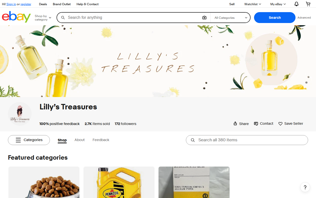 Lilly's Treasures website preview