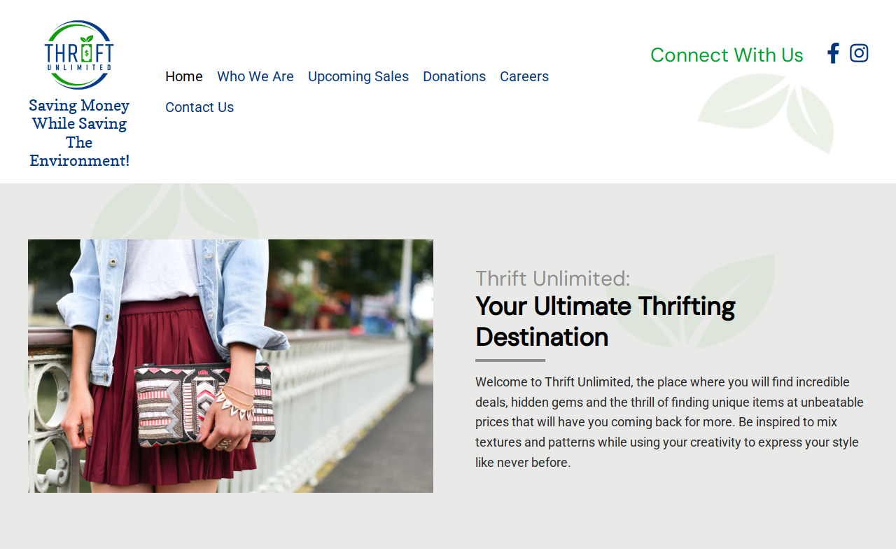 Thrift Unlimited website preview