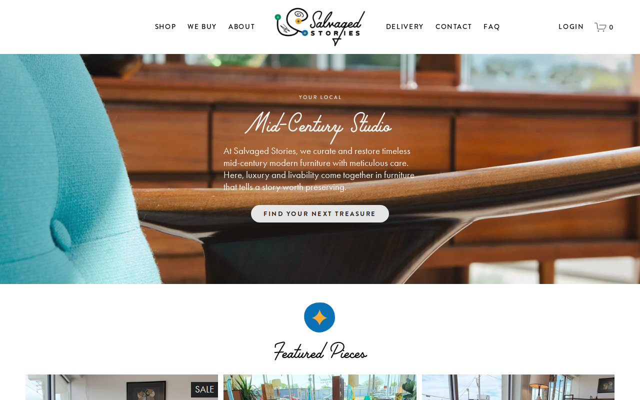 Salvaged Stories website preview