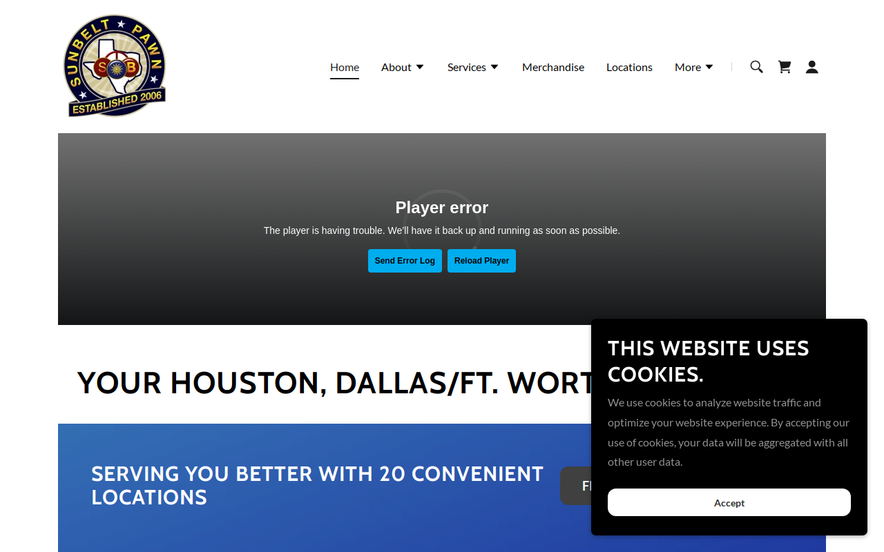 Lone Star Pawn Shop website preview