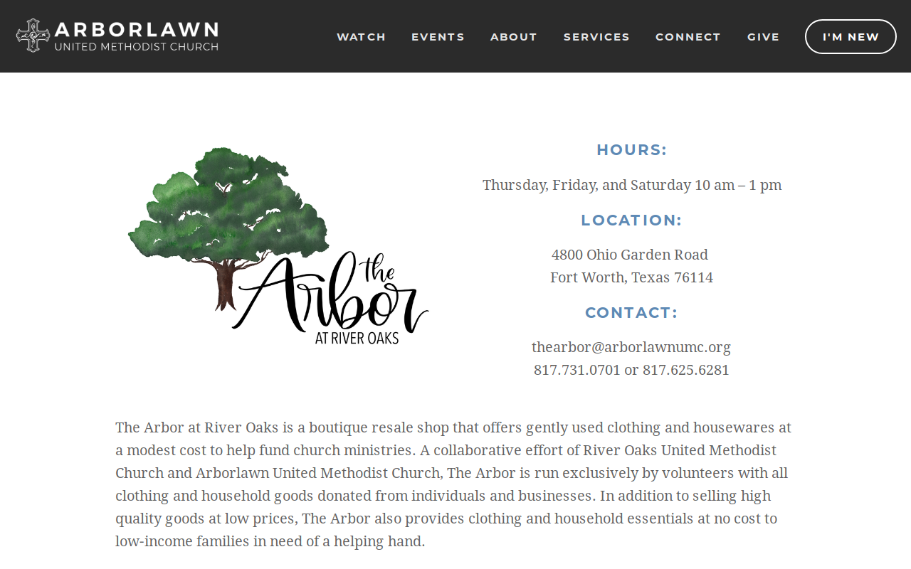 The Arbor at River Oaks website preview