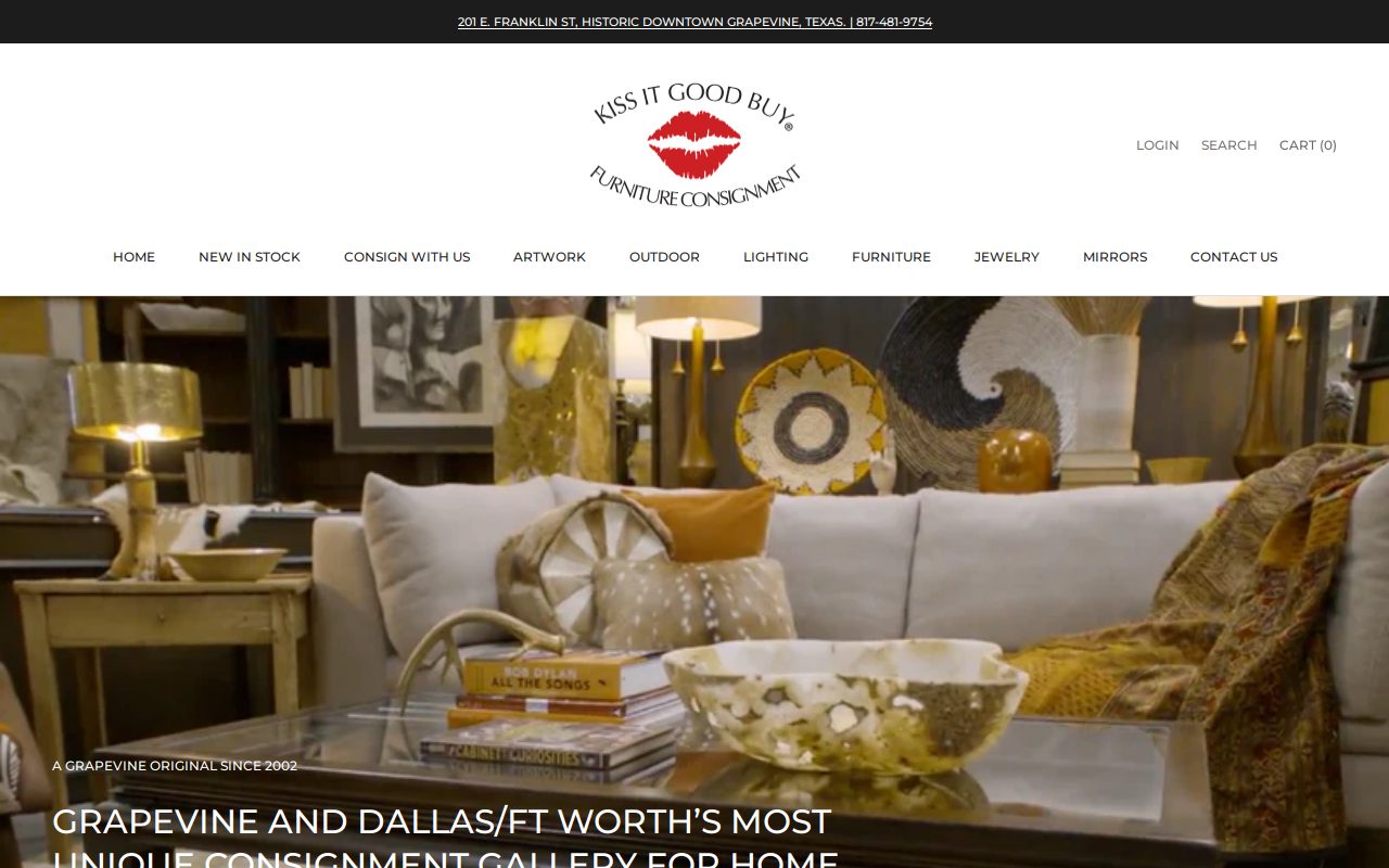 Kiss It Good Buy Grapevine Furniture Consignment website preview
