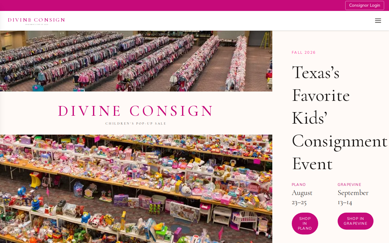 Divine Consign website preview