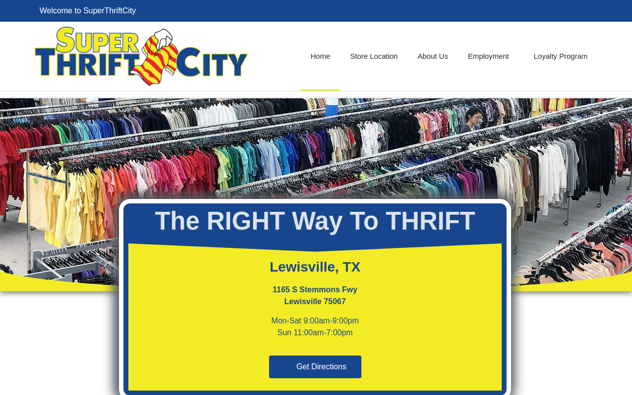 Thrift City Lewisville website preview
