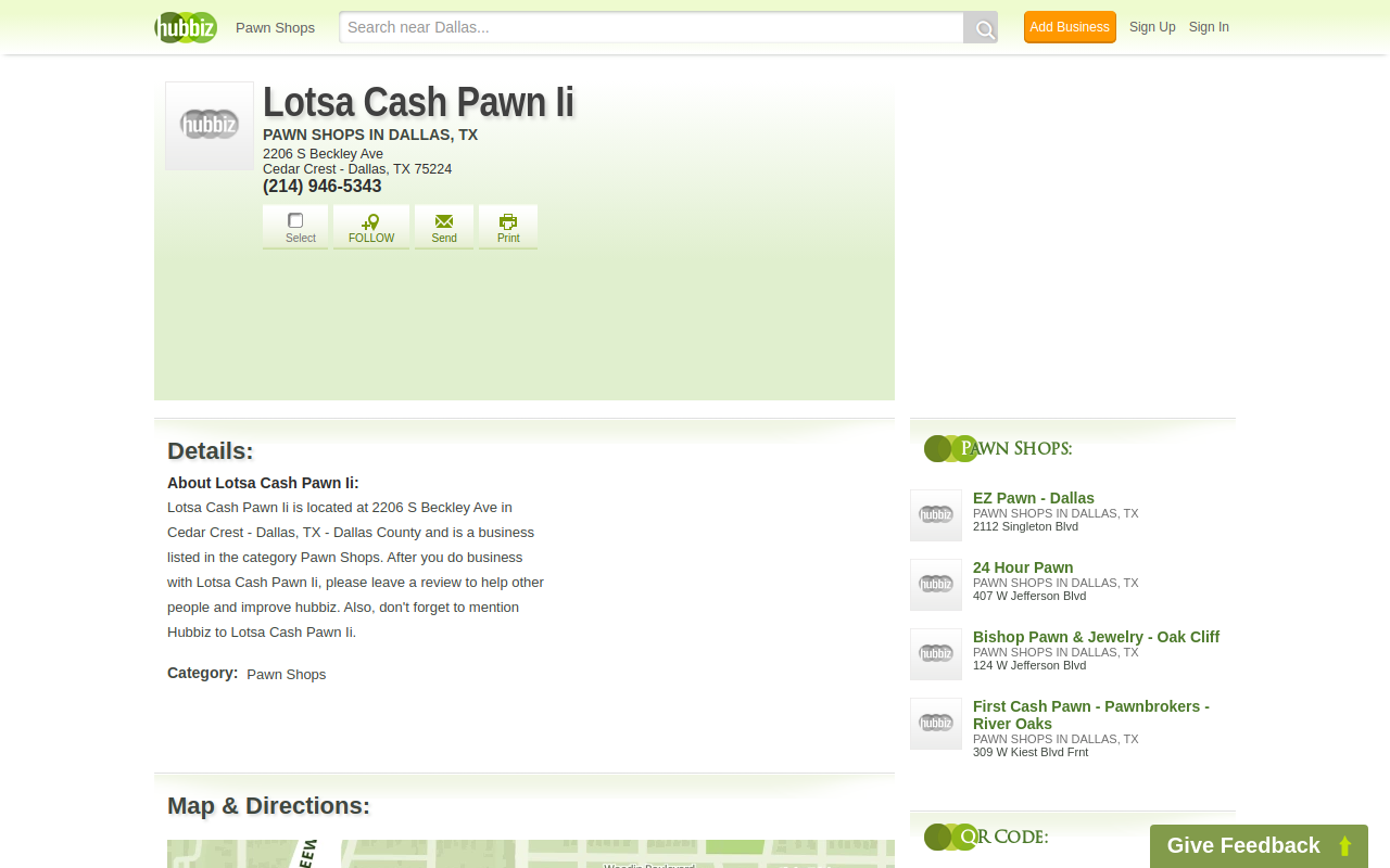 Lotsa Cash Pawn Ii website preview