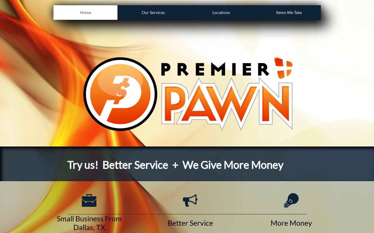 Premier Plus Pawn website preview