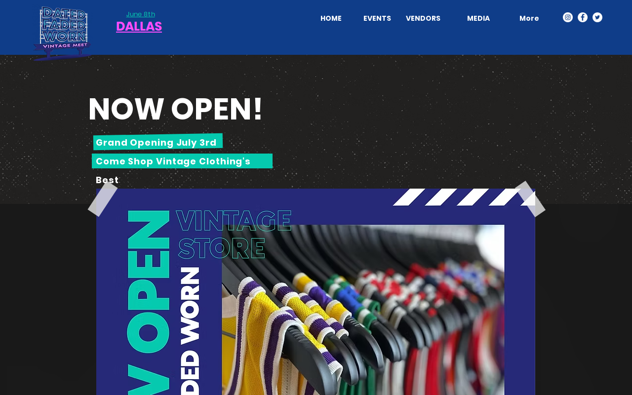 Dated Faded Worn Vintage Store website preview