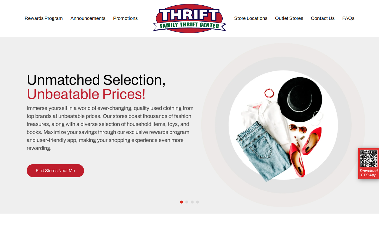 Lake June Thrift website preview