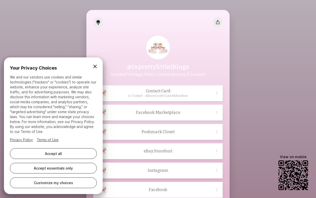 Scarlett Rose Interiors website preview