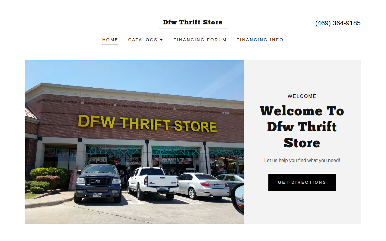 DFW Thrift Store website preview
