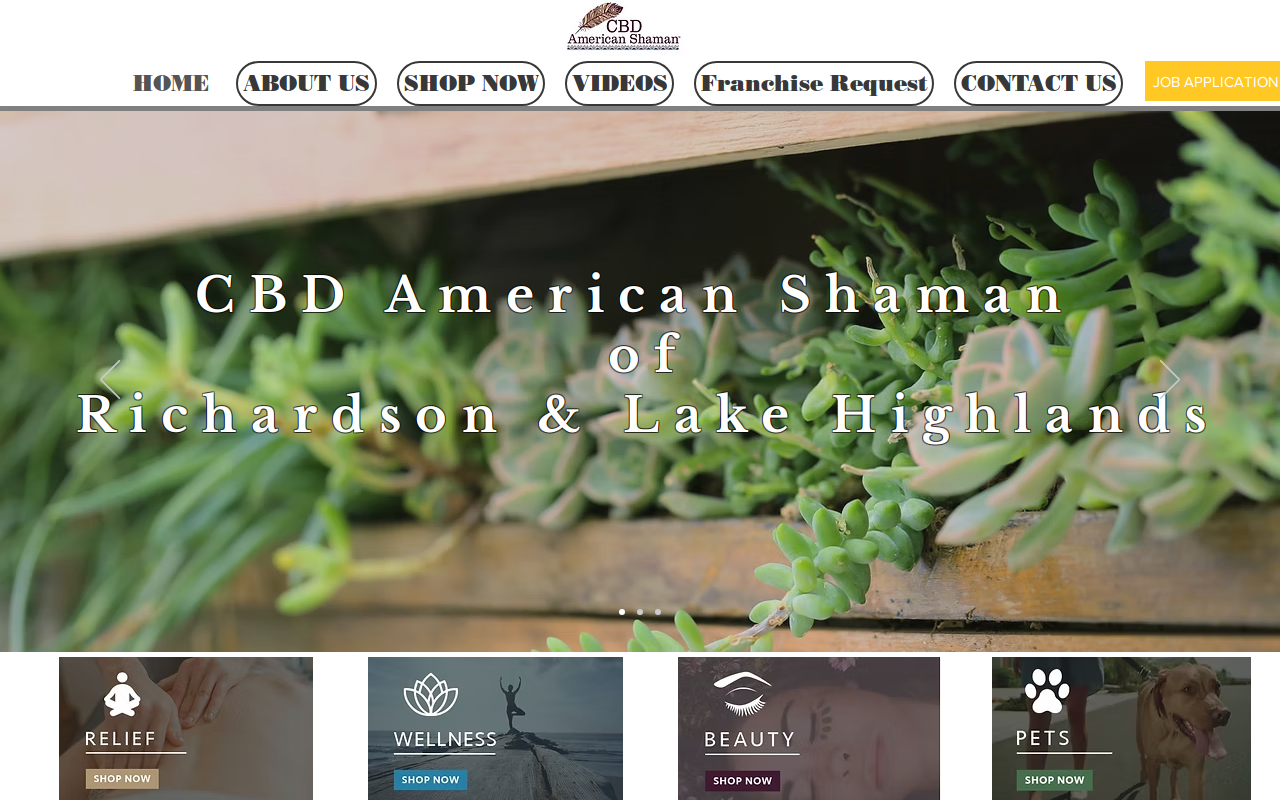 American Shaman of Lake Highlands website preview