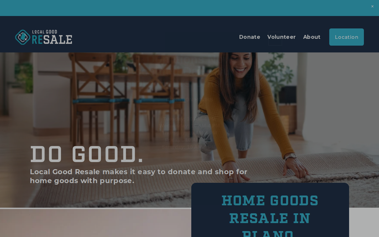 Local Good Resale website preview