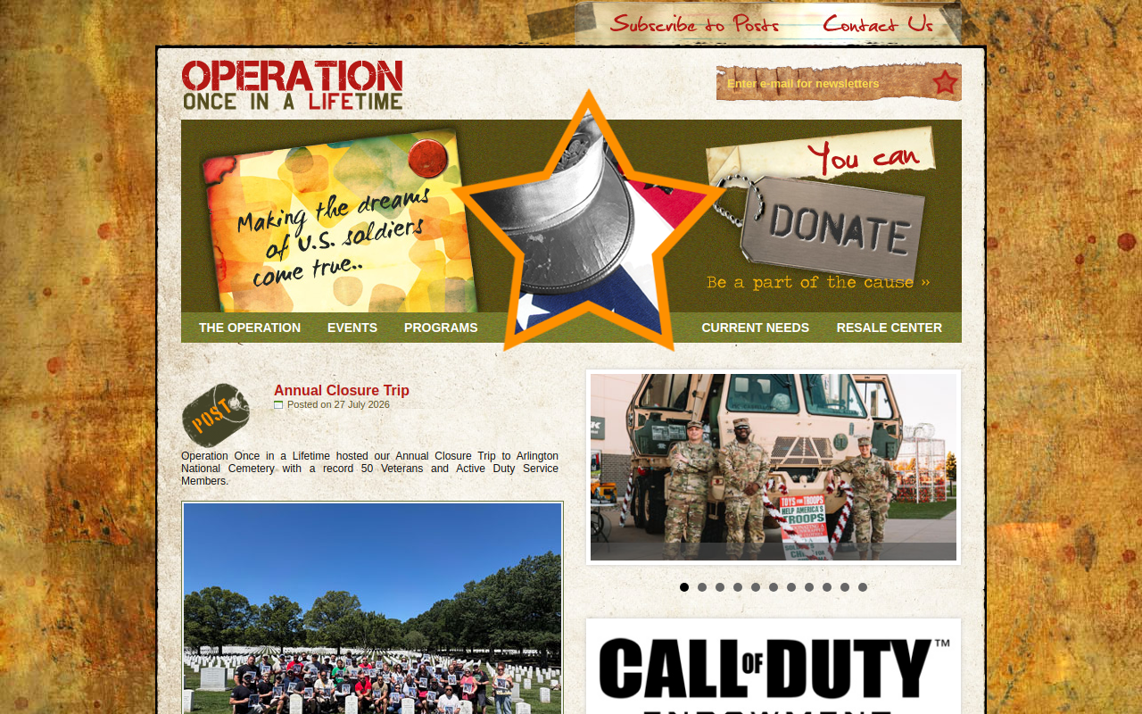 Support Your Troops Resale website preview