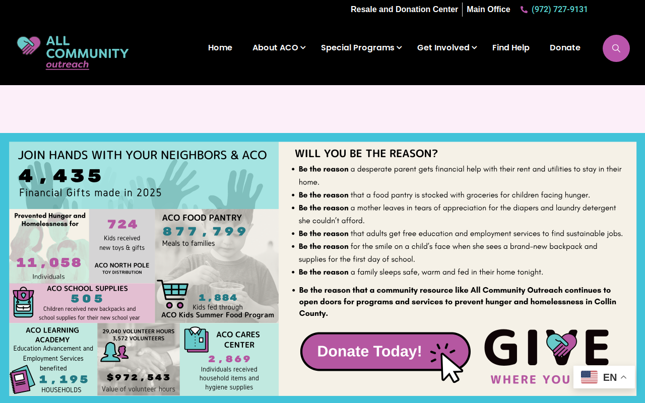 ACO Resale Shop website preview