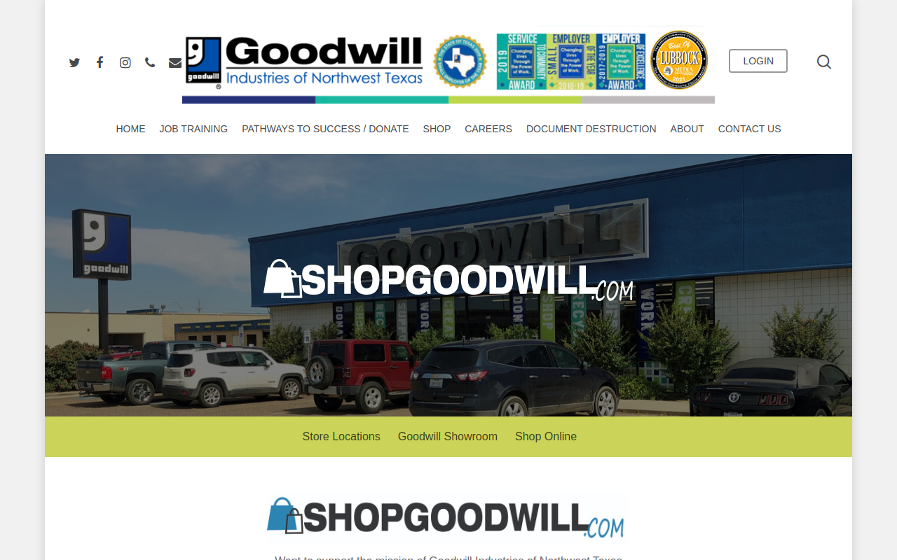 Goodwill Pound Store website preview