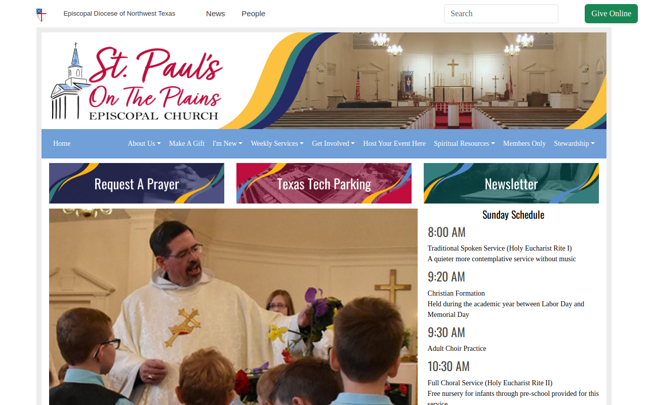 St. Paul's Thrift House website preview