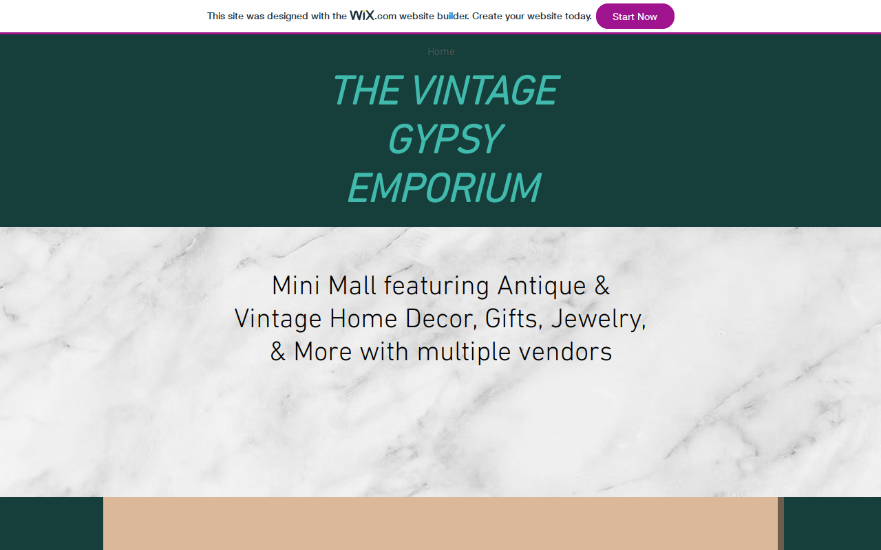 The Vintage Gypsyemporium website preview