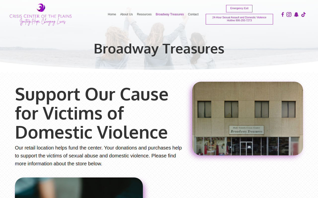 Broadway Treasures website preview