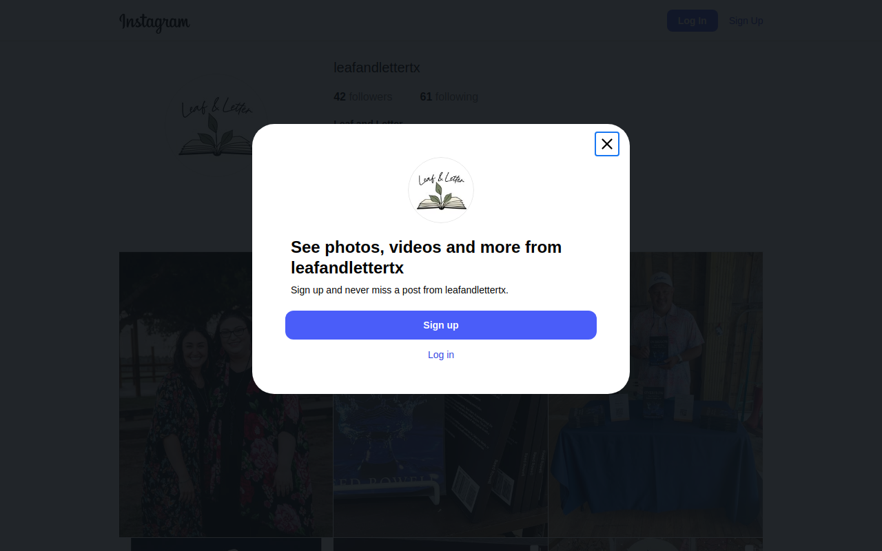 Leaf and Letter website preview