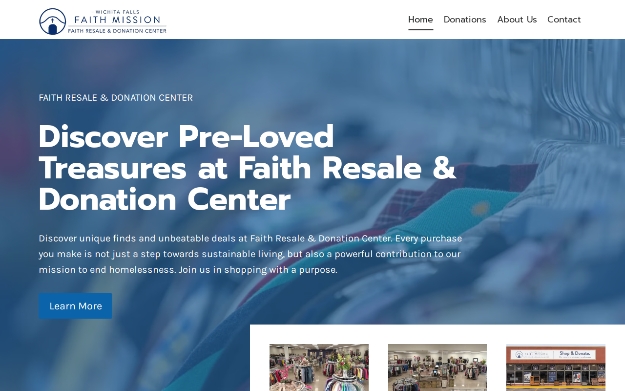 Faith Resale website preview