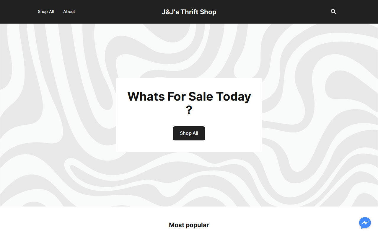 J&J's Thrift Shop website preview