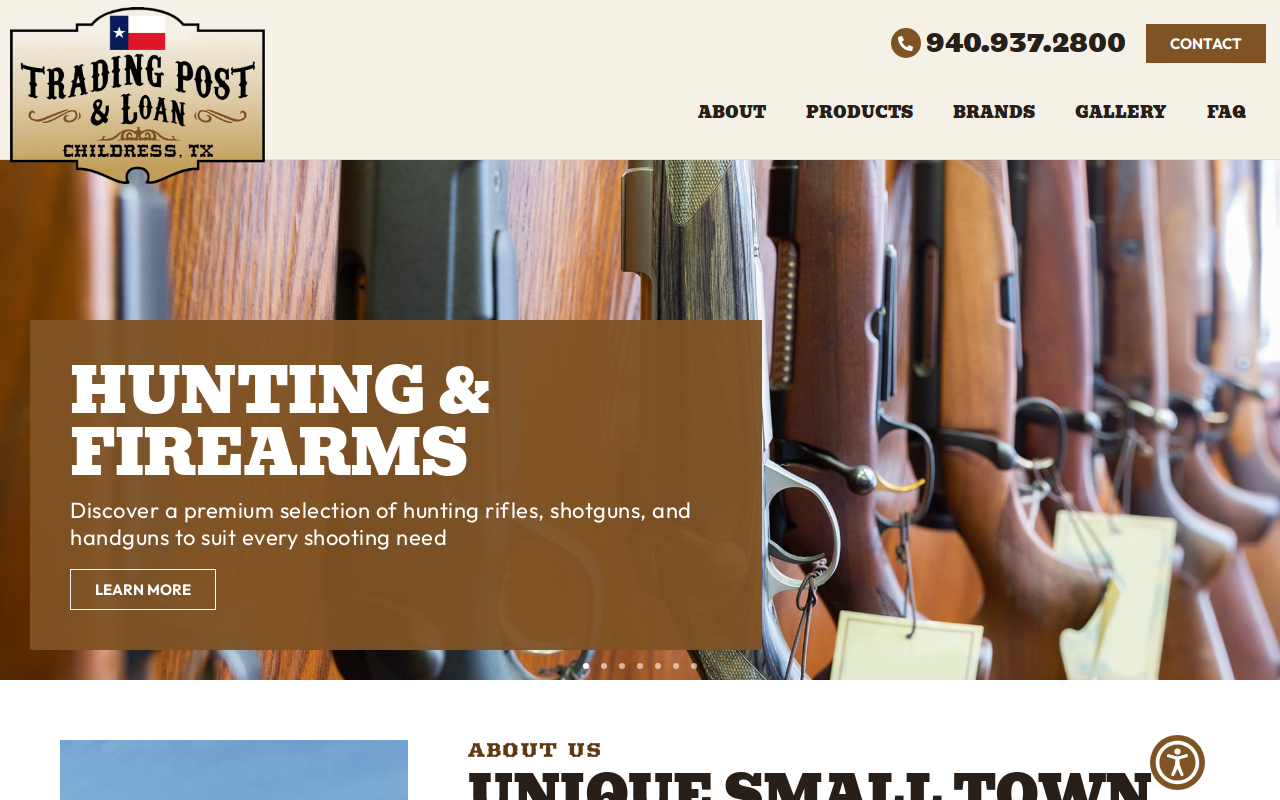 Trading Post & Loan website preview