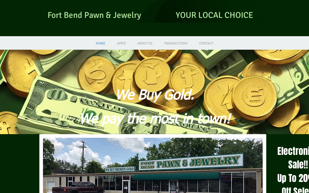 Fort Bend Pawn and Jewelry website preview