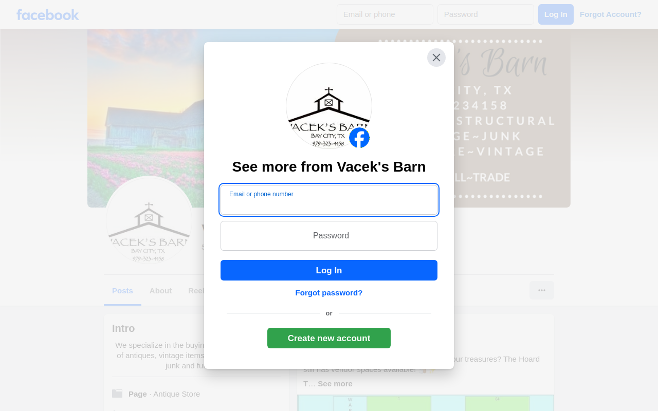 Vacek's Barn website preview