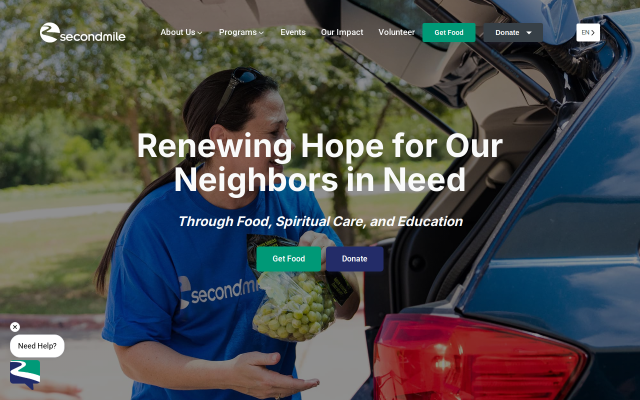 The Opportunity Shop at Second Mile website preview