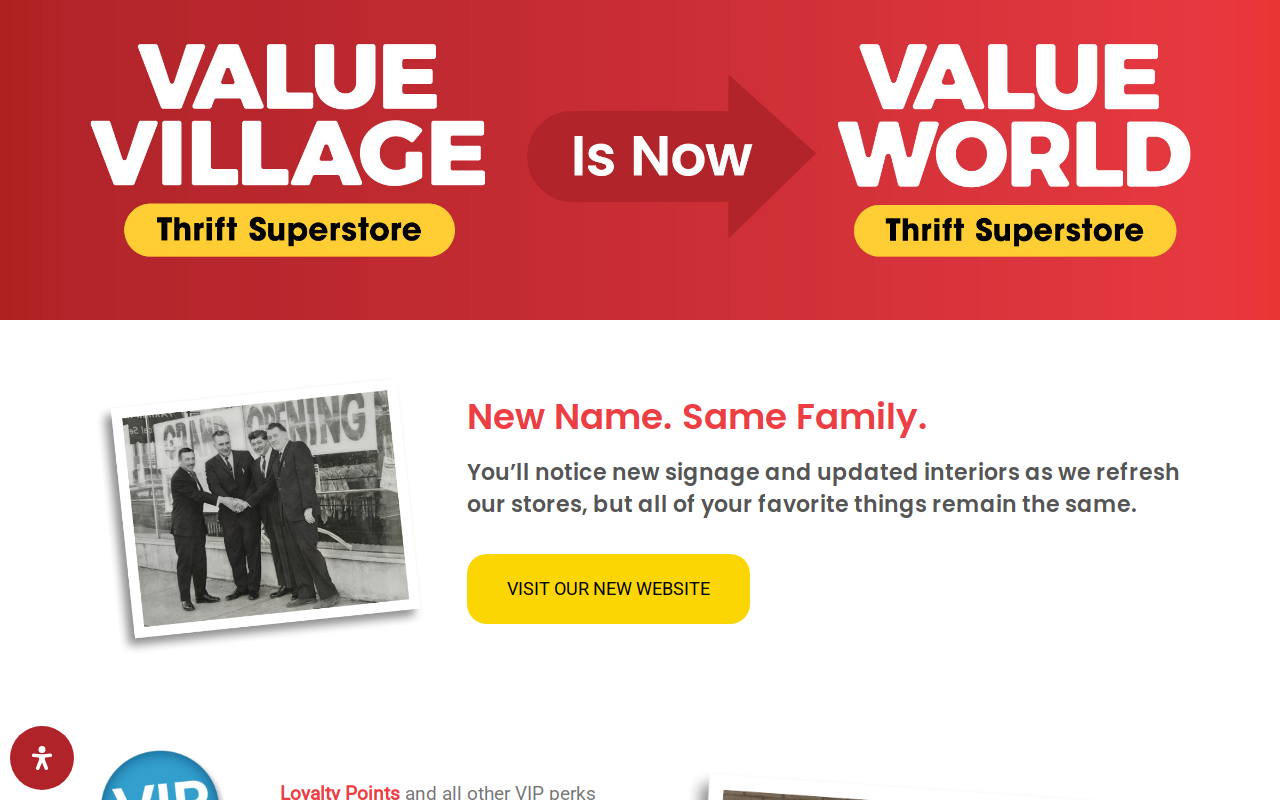 Value Village Texas website preview