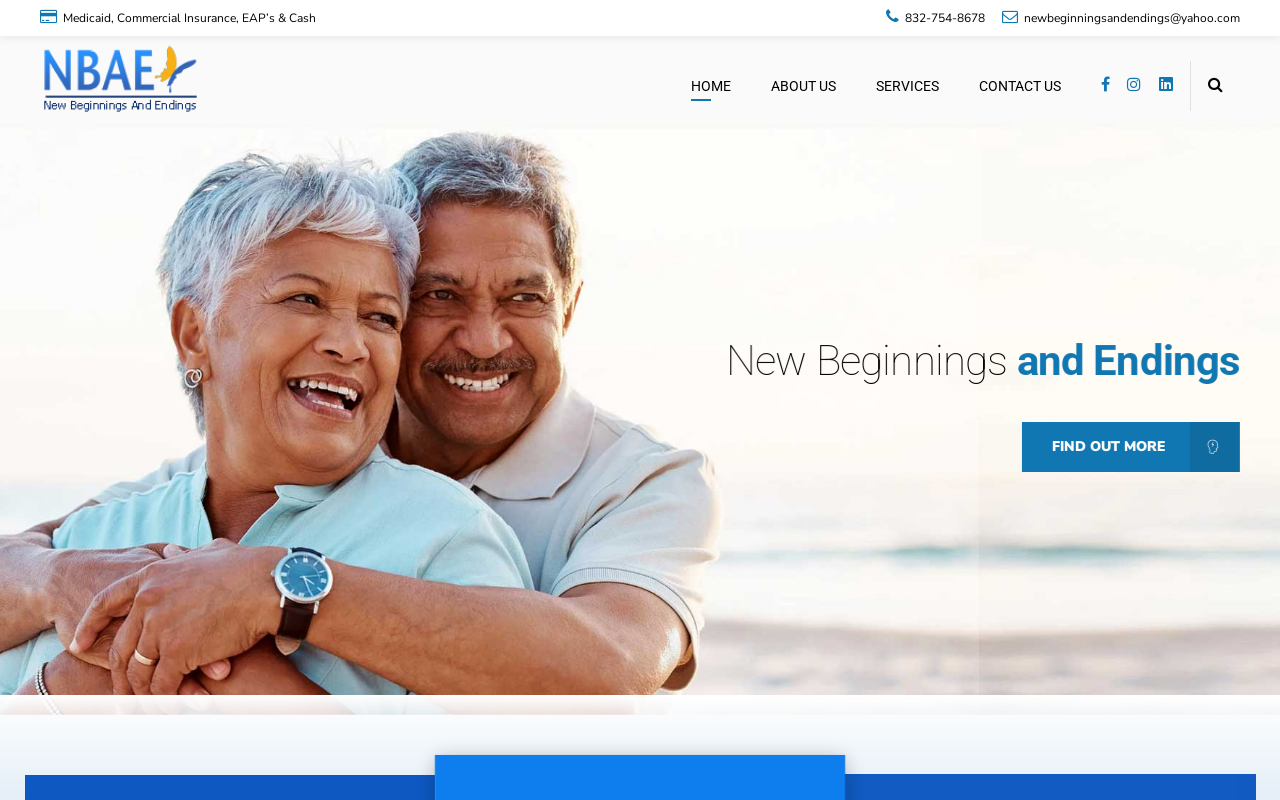 New Beginnings And Endings LLC website preview