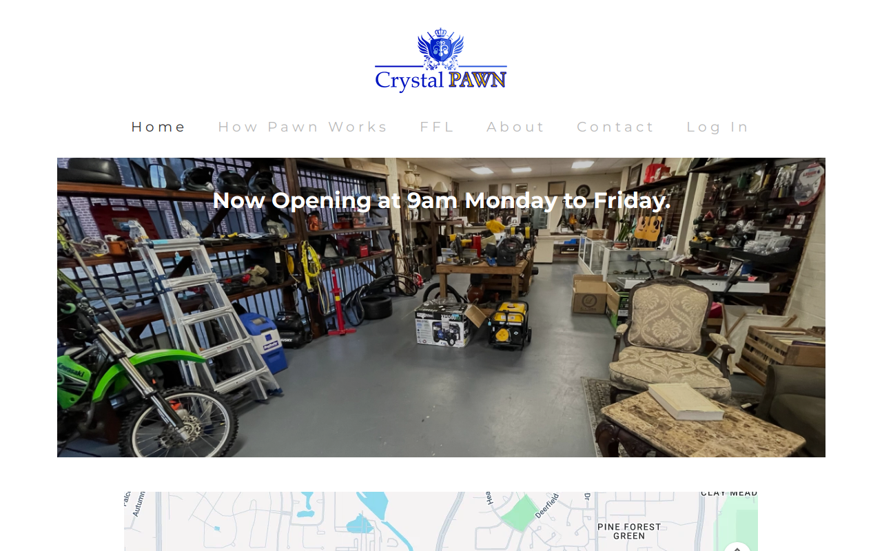 Crystal Pawn Shop website preview