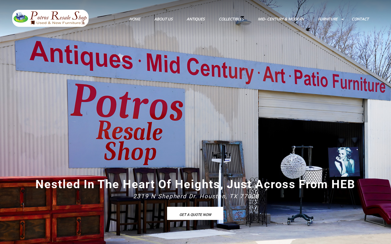 Potros Resale Shop website preview
