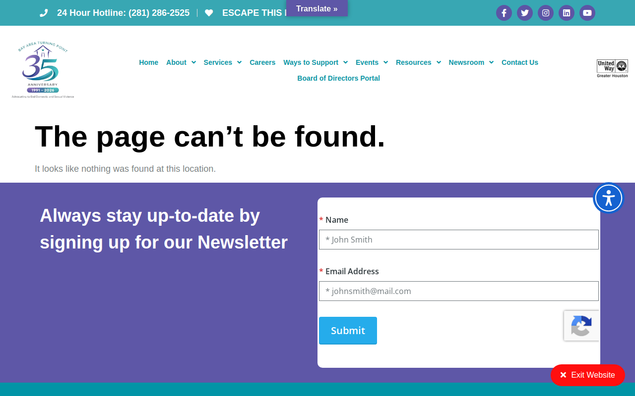 Bay Area Turning Point Resale Shop website preview