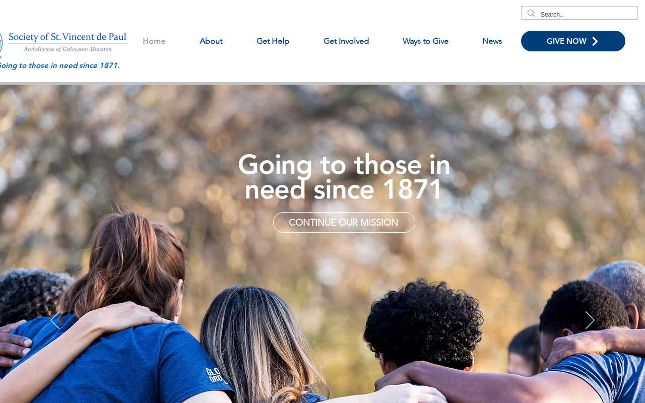 Society of St. Vincent de Paul Gulfgate Thrift Store website preview