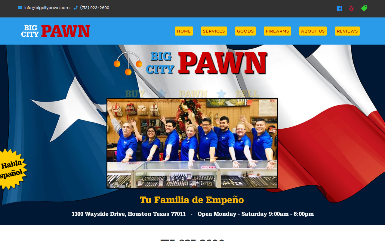 Big City Pawn website preview