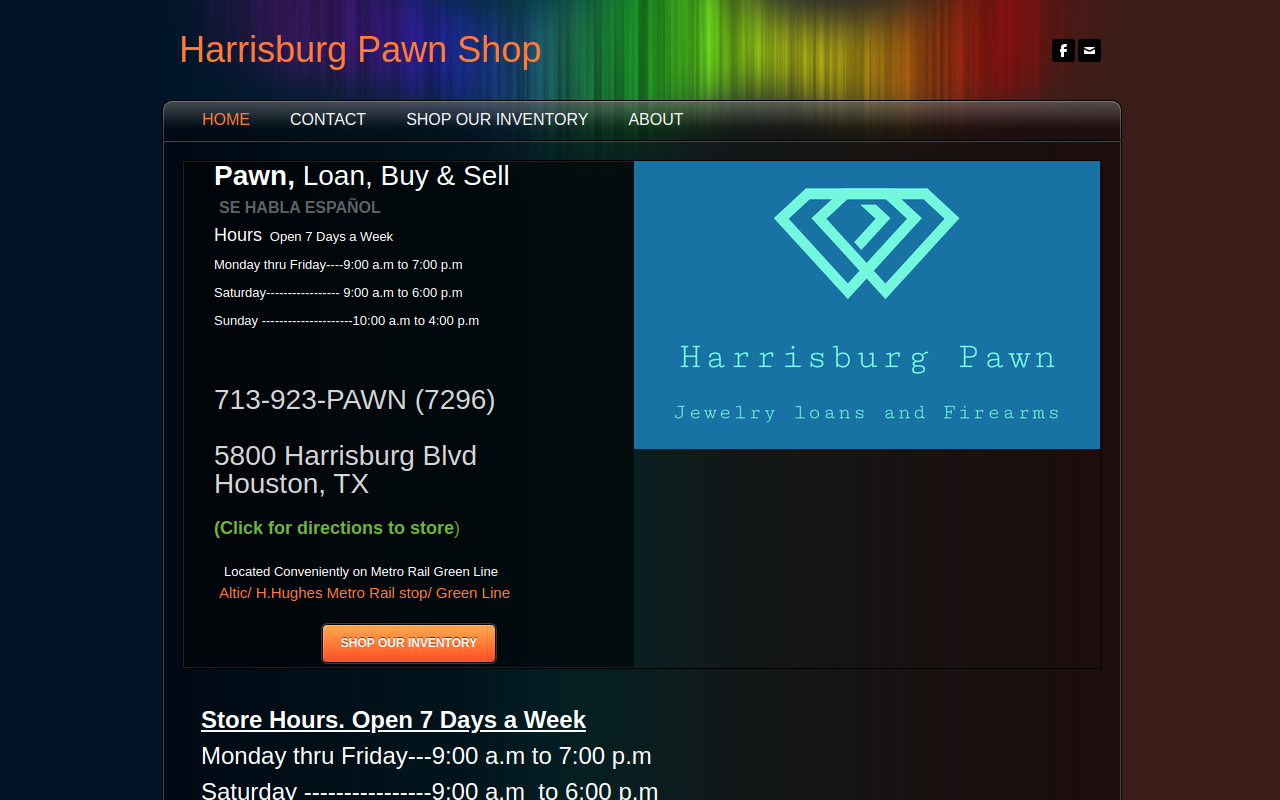 Harrisburg Pawn Shop website preview