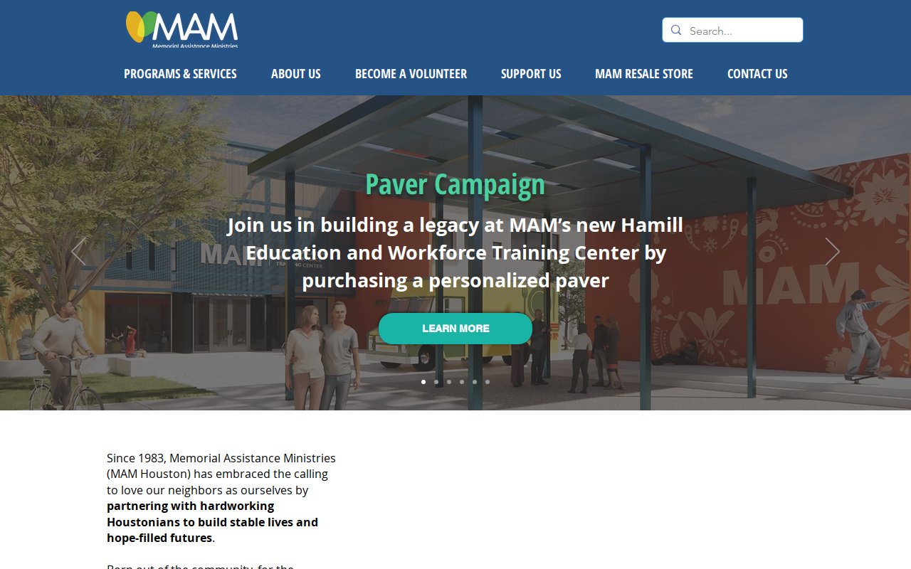 Mam Resale Store In The Heights website preview