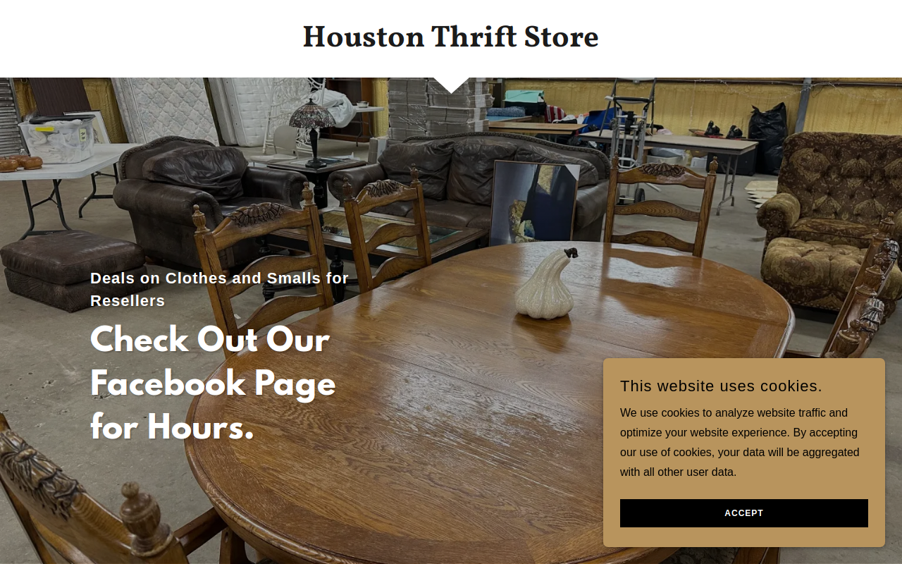 Houston Thrift Store website preview