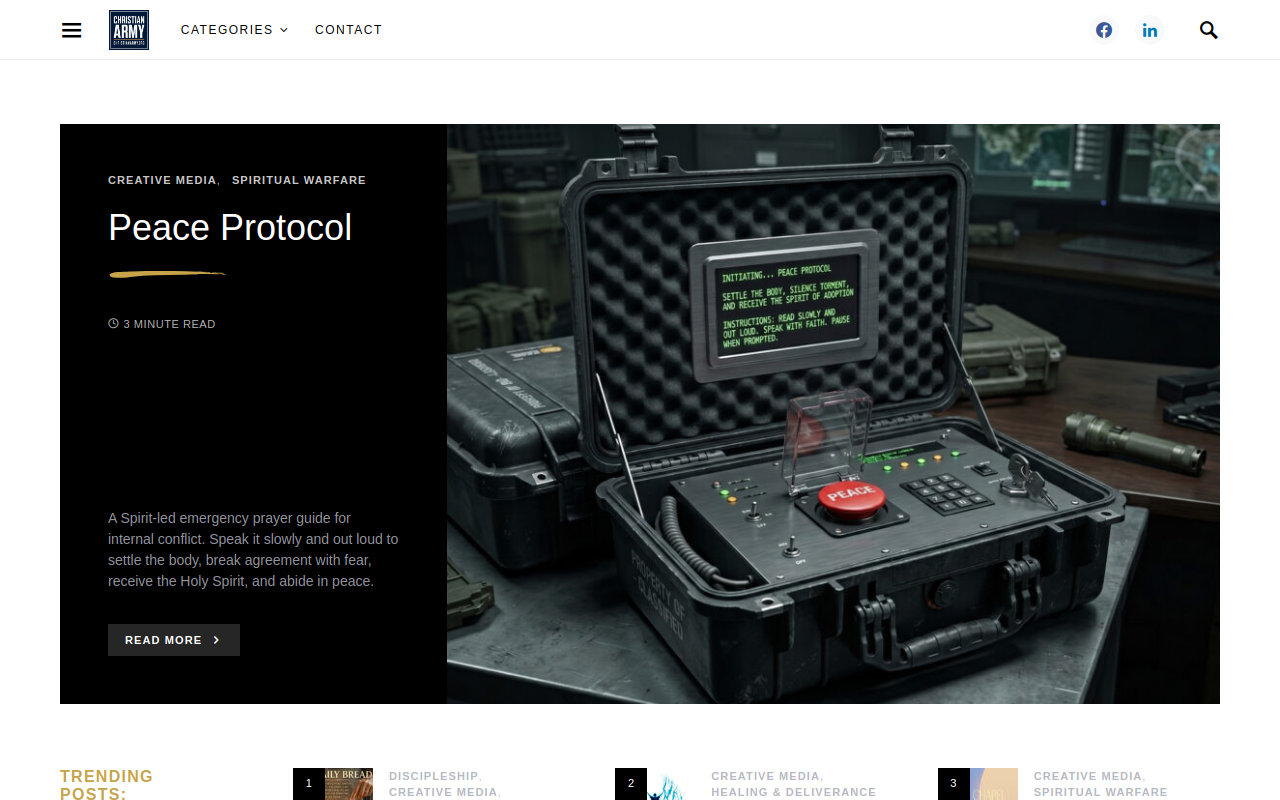 Christian Army website preview