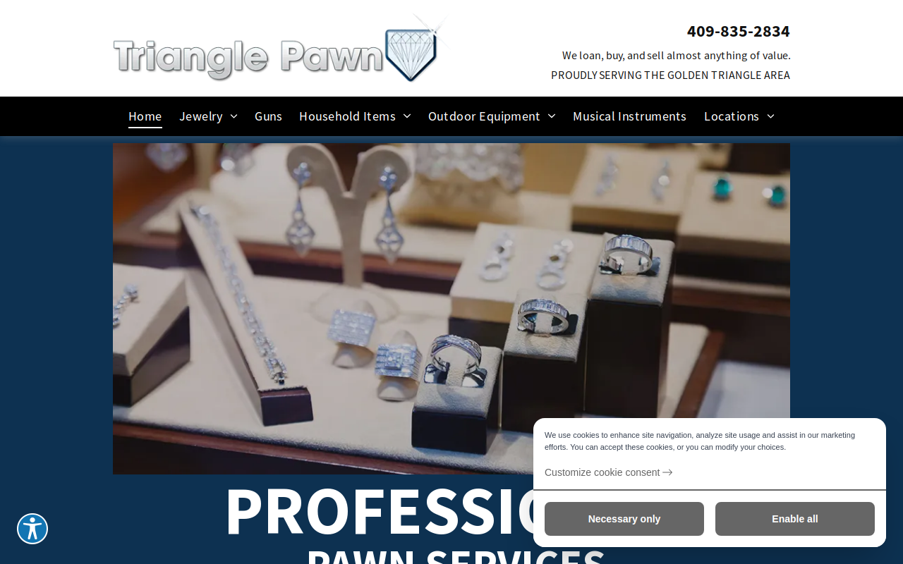 Triangle Pawn Shop website preview