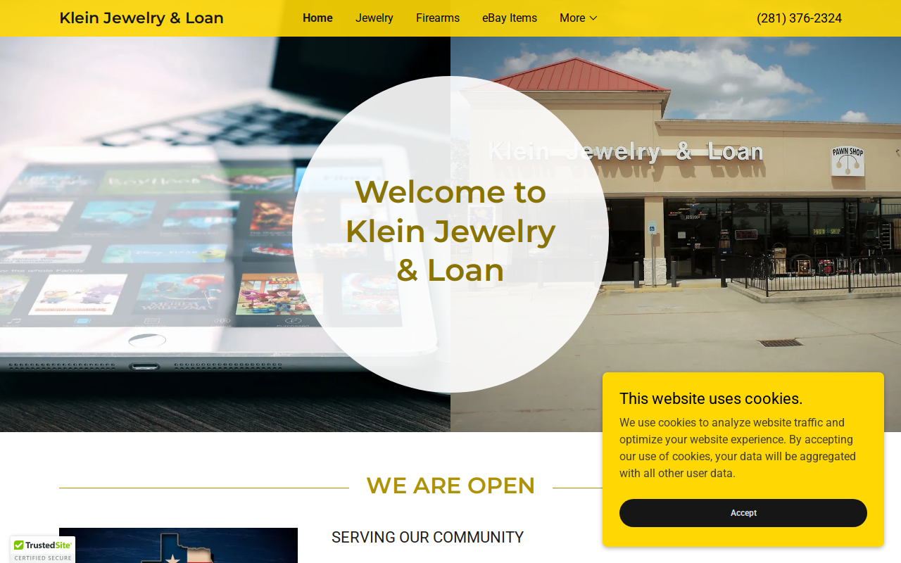 Klein Jewelry & Loan website preview