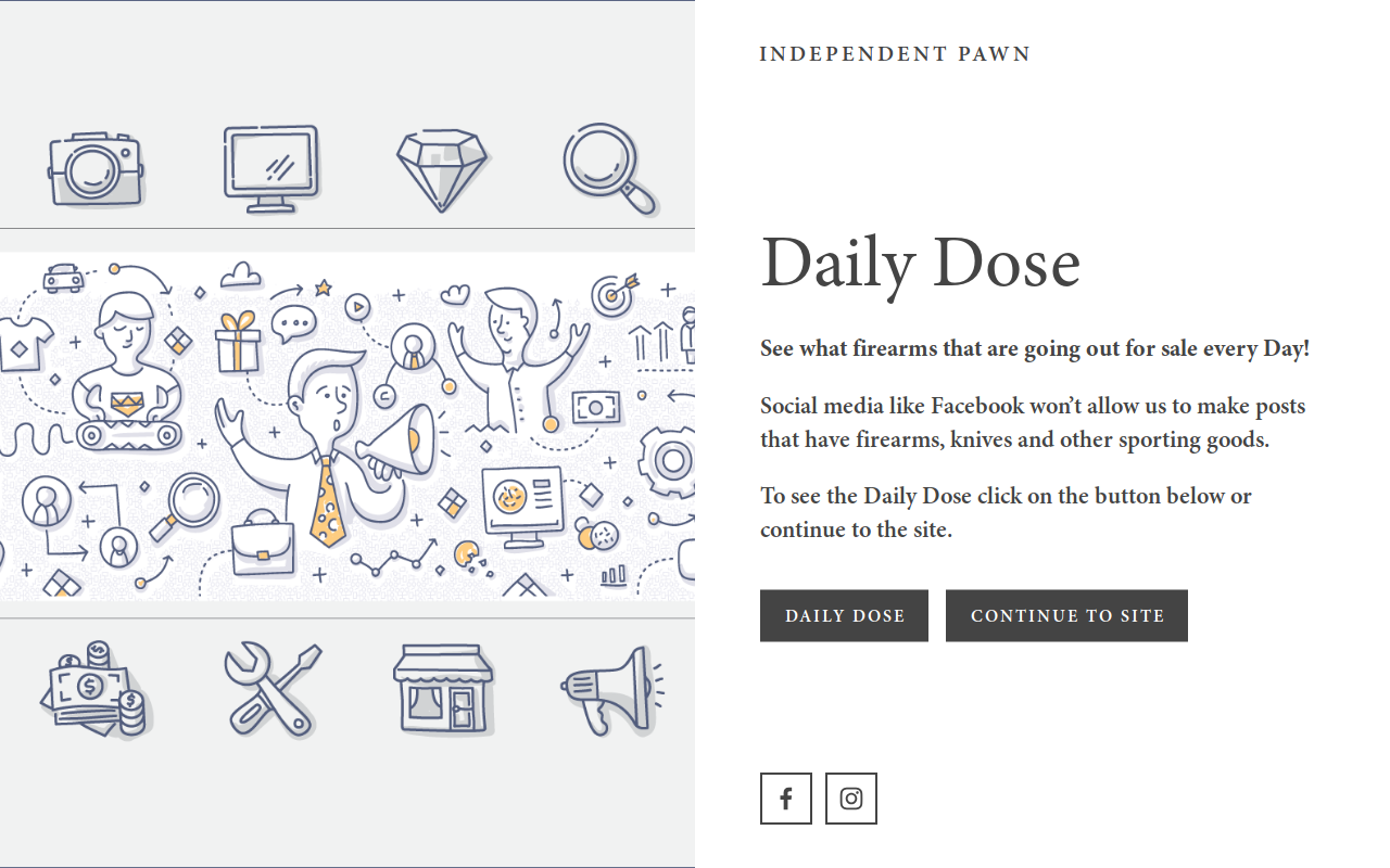 Independent Pawn website preview